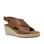 Sandalias de cuña Willow para mujer color cognac