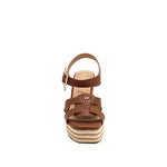 Sandalias de cuña Debbie para mujer color tan