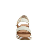 Sandalias de cuña Frida para mujer color hueso