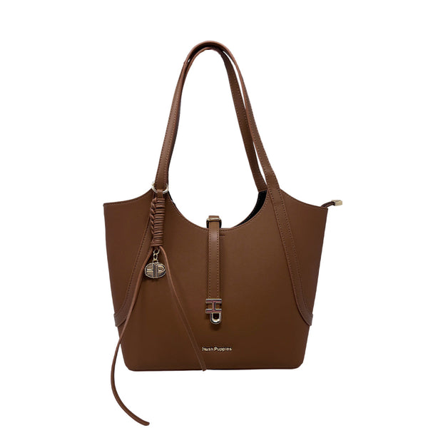 Cartera Satchel Agnes para mujer color café