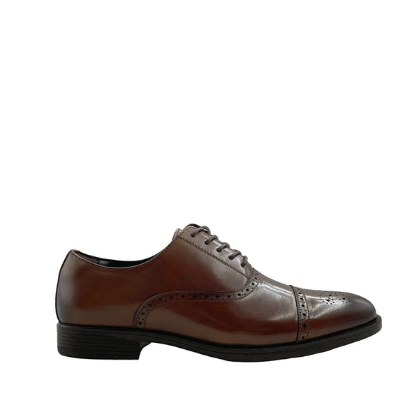 Oxfords cap toe Marc para hombre color tan