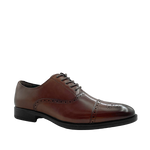 Oxfords cap toe Marc para hombre color tan