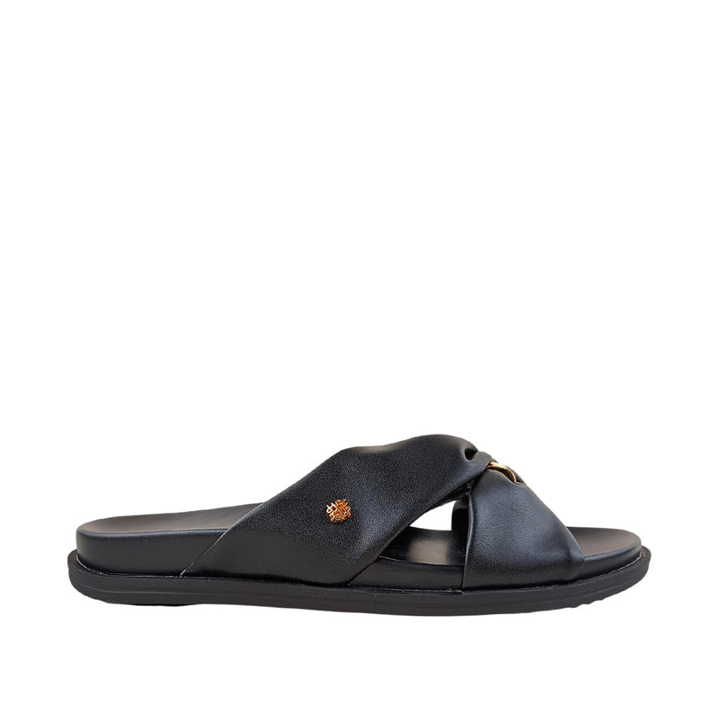 Sandalias flats Darci para mujer color negro