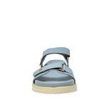 Sandalias flats Morena para mujer color celeste