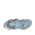 Sandalias flats Morena para mujer color celeste
