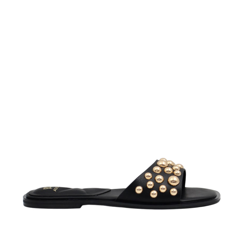 Sandalias flats Gia para mujer color negro