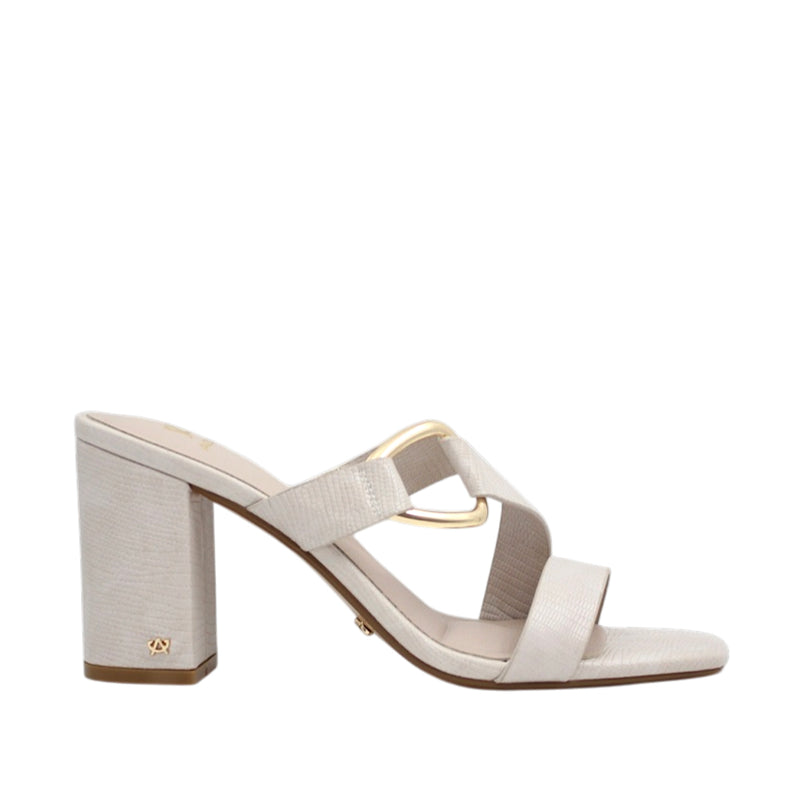 Sandalias de tacón Lorna para mujer color hueso - Tiendas ADOC Costa Rica