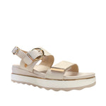 Sandalias flats Gillian para mujer color hueso