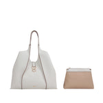 Cartera tote Freya para mujer color hueso