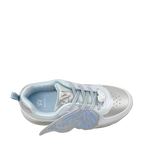 Sneakers con rodos Mariposa para niña color celeste