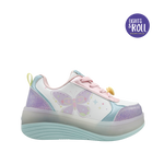 Sneakers con rodos Mariposa para niña color multi