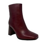 Botas de tacón Lizette para mujer color vino