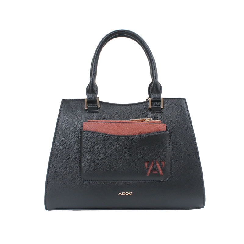 Cartera satchel Olivia para mujer color negro