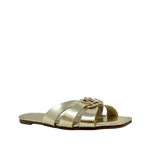 Sandalias flats Dari para mujer color dorado