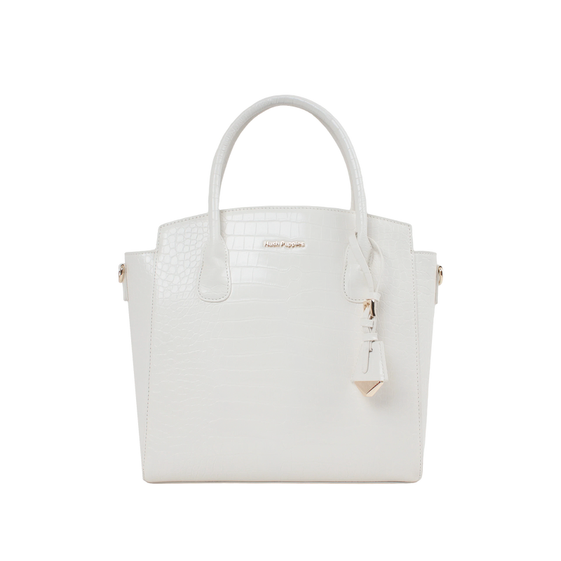 Cartera satchel Siena para mujer color hueso