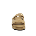 Sandalias flats Macadamia para mujer color beige