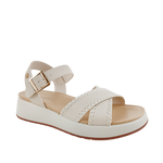 Sandalias flats Annabel para mujer color hueso