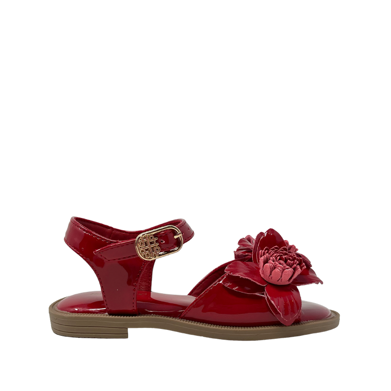 Sandalias flats June para niña color rojo
