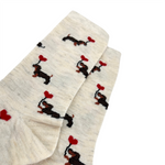 Calcetines Dog Love para mujer color gris