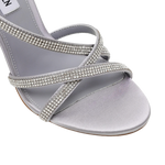 Sandalias de tacón Nexus para mujer color plateado