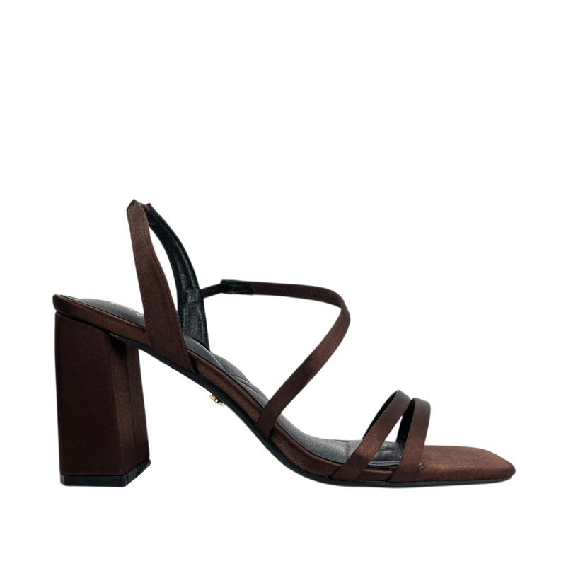 Sandalias de tacón Talisa para mujer color chocolate