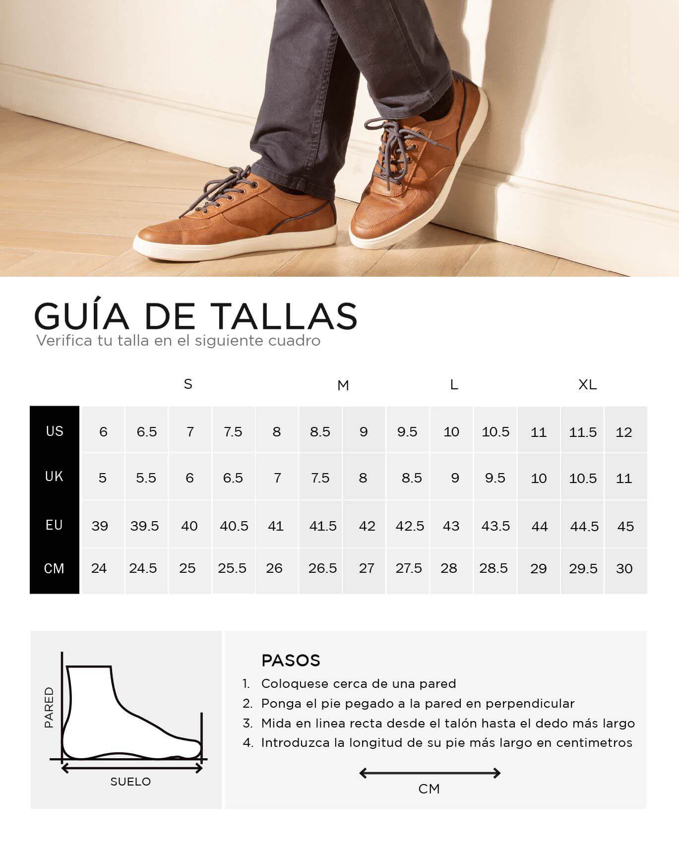 Zapatos talla 2024 45 hombre equivalencia