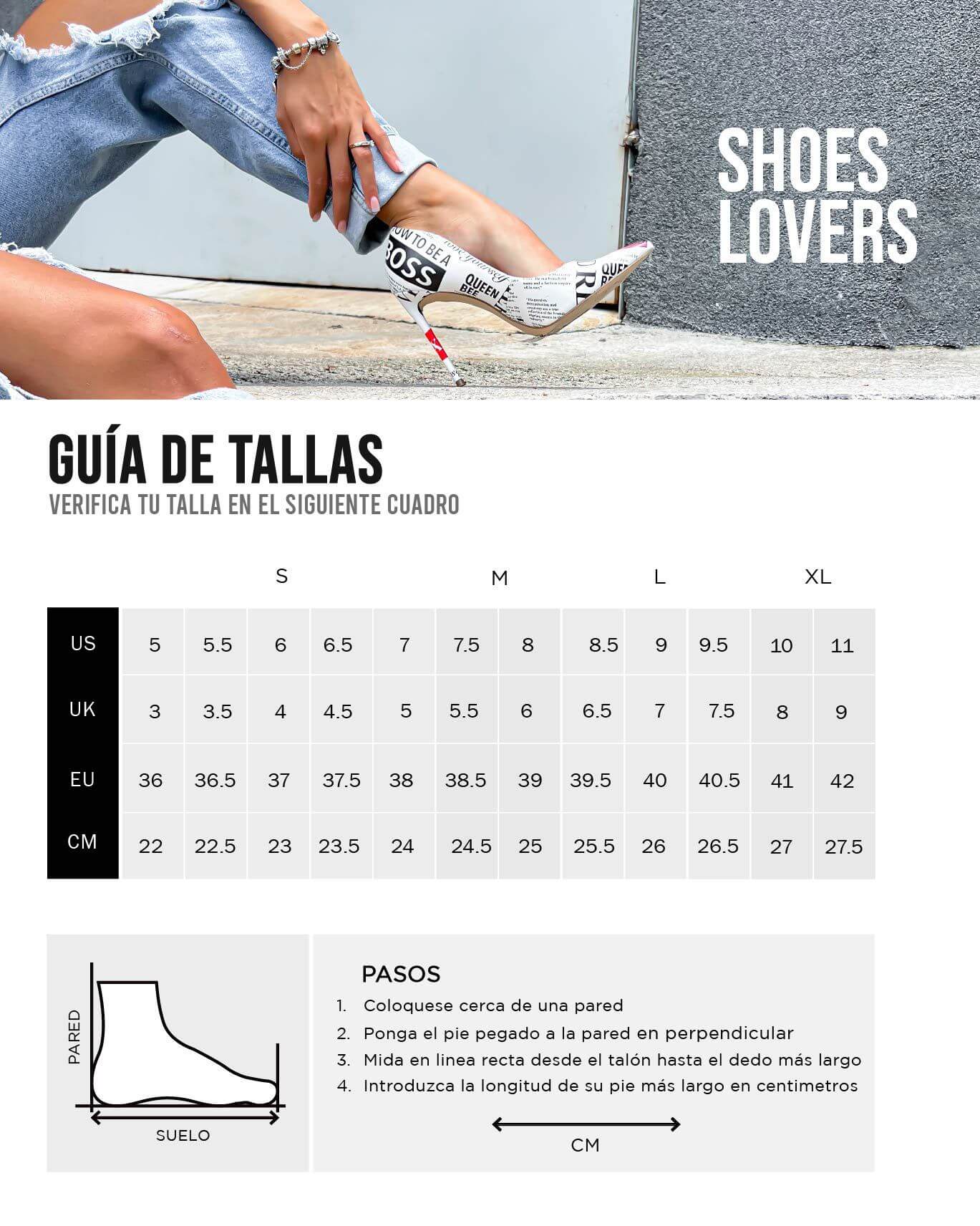 Tabla de zapatos discount en estados unidos